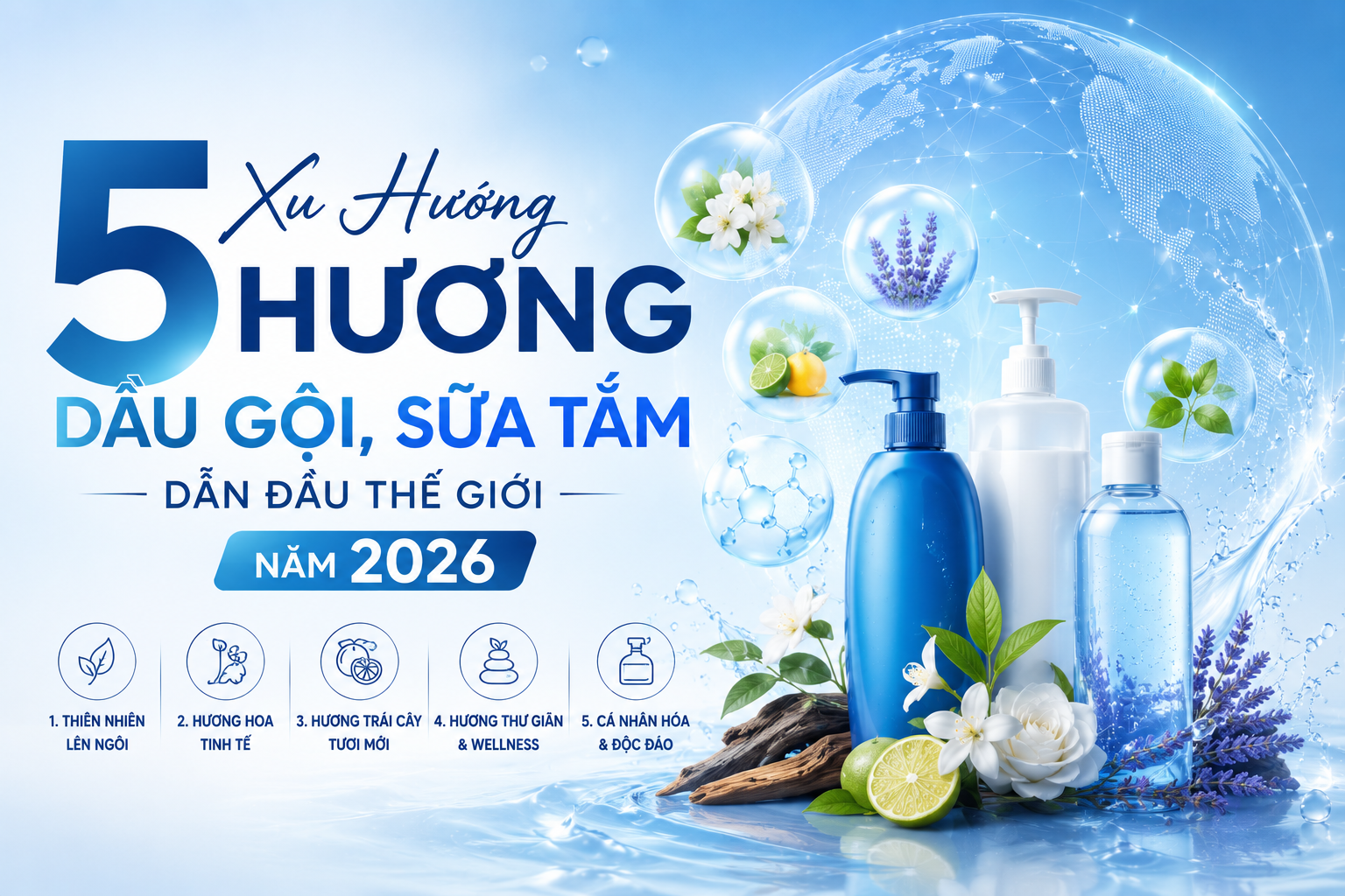 5 Xu Hướng Hương Dầu Gội, Sữa Tắm Dẫn Đầu Thế Giới Năm 2026